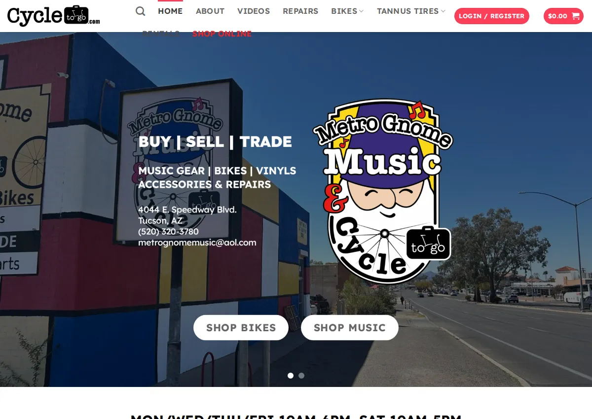 Store homepage