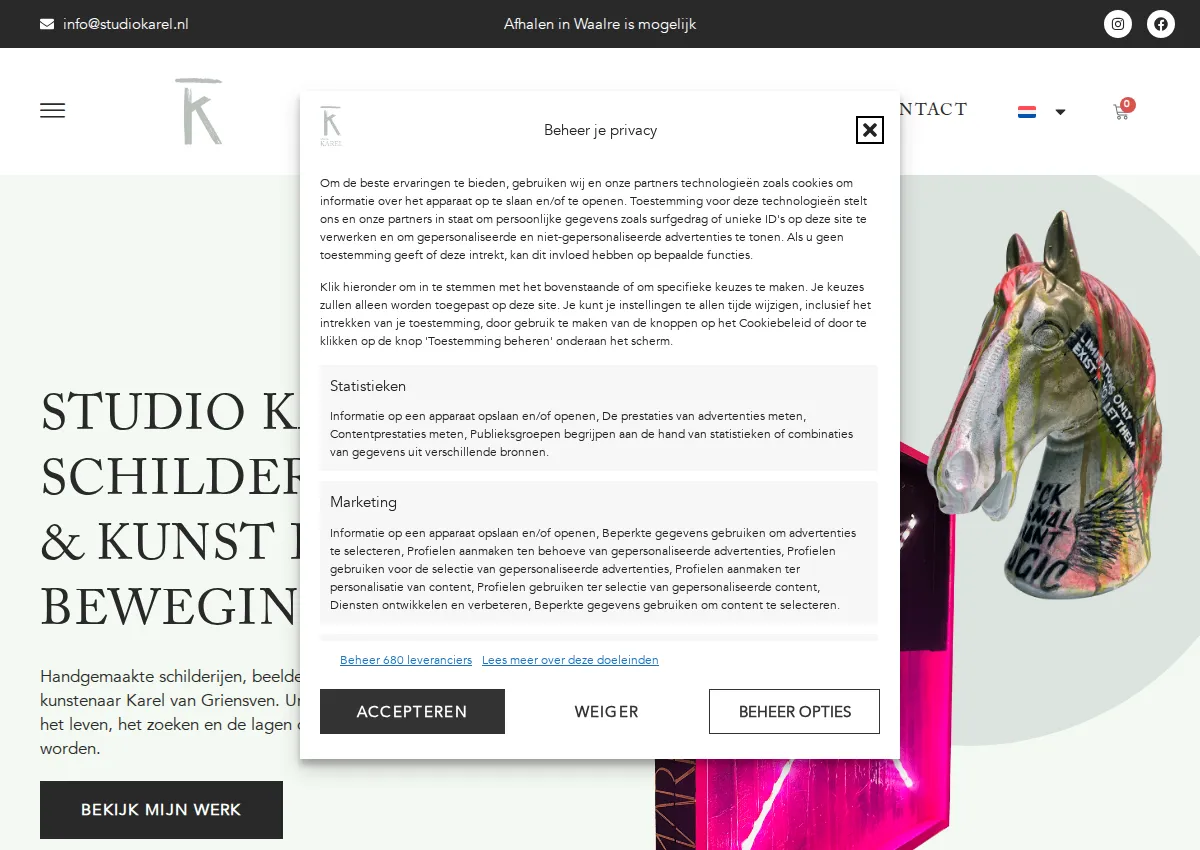 Store homepage