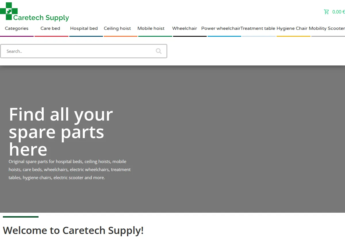 Store homepage