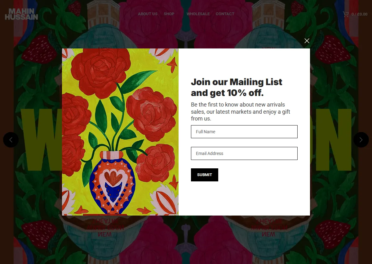 Store homepage