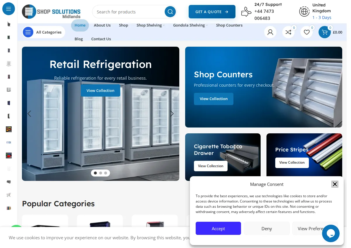 Store homepage