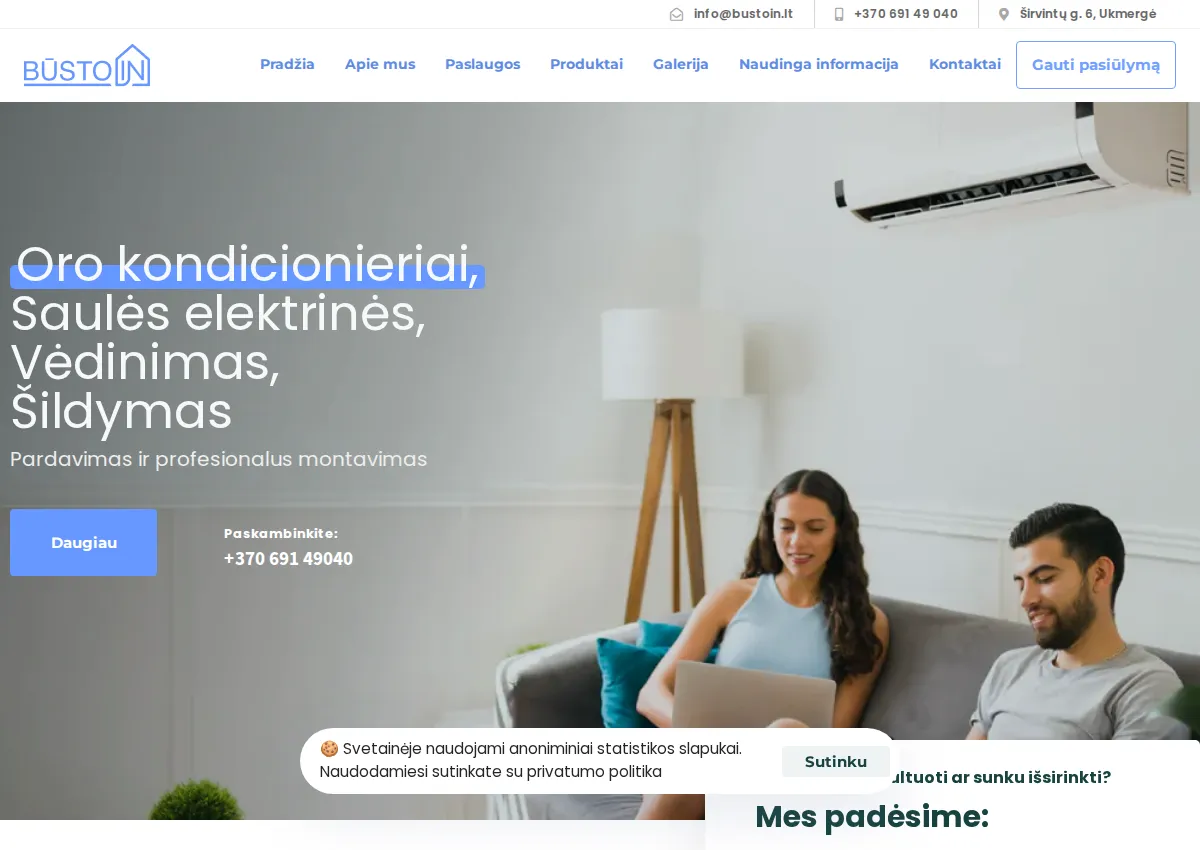 Store homepage