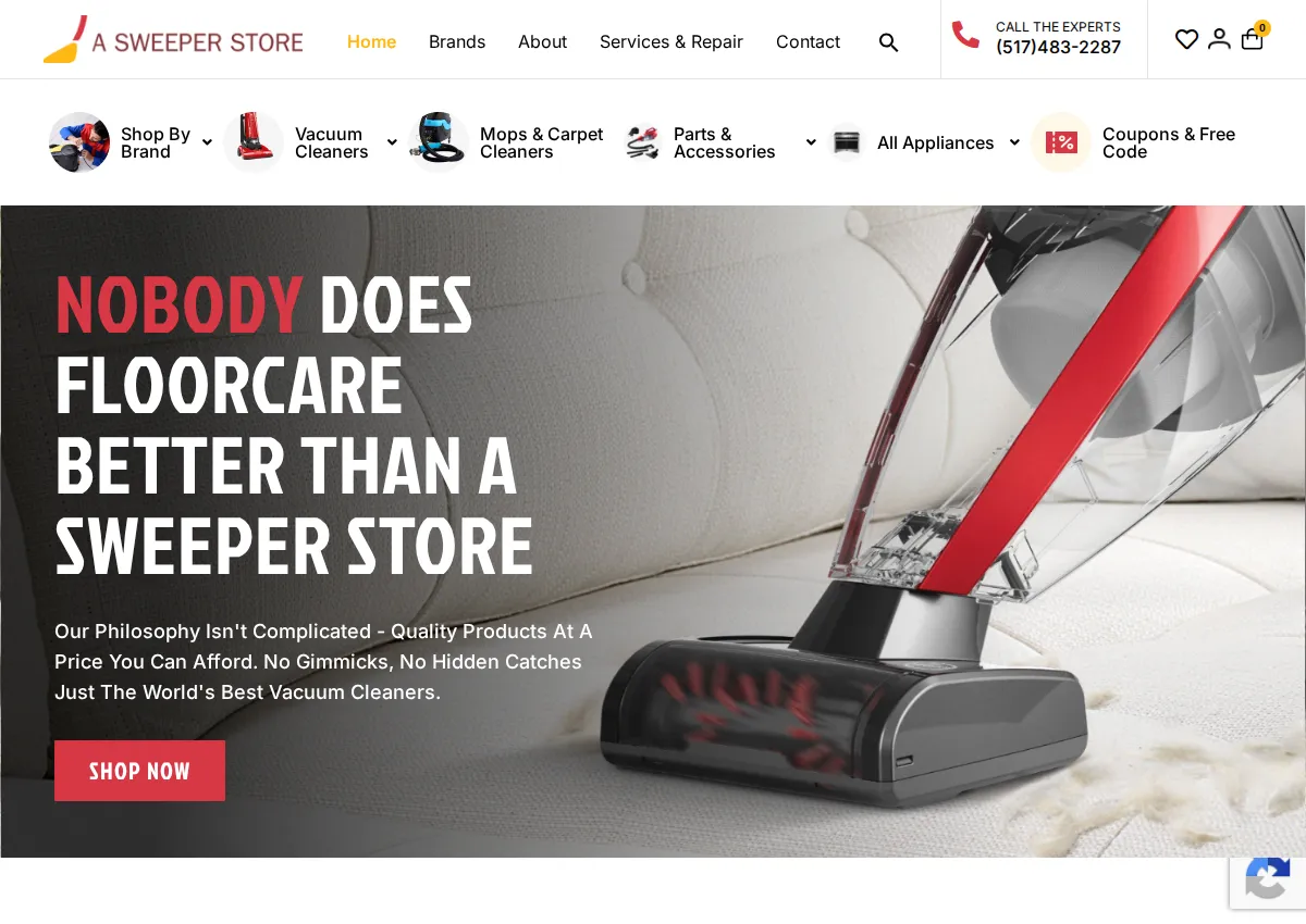 Store homepage