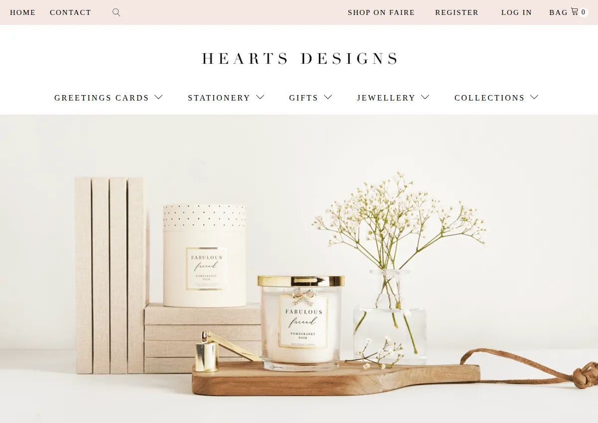 Store homepage