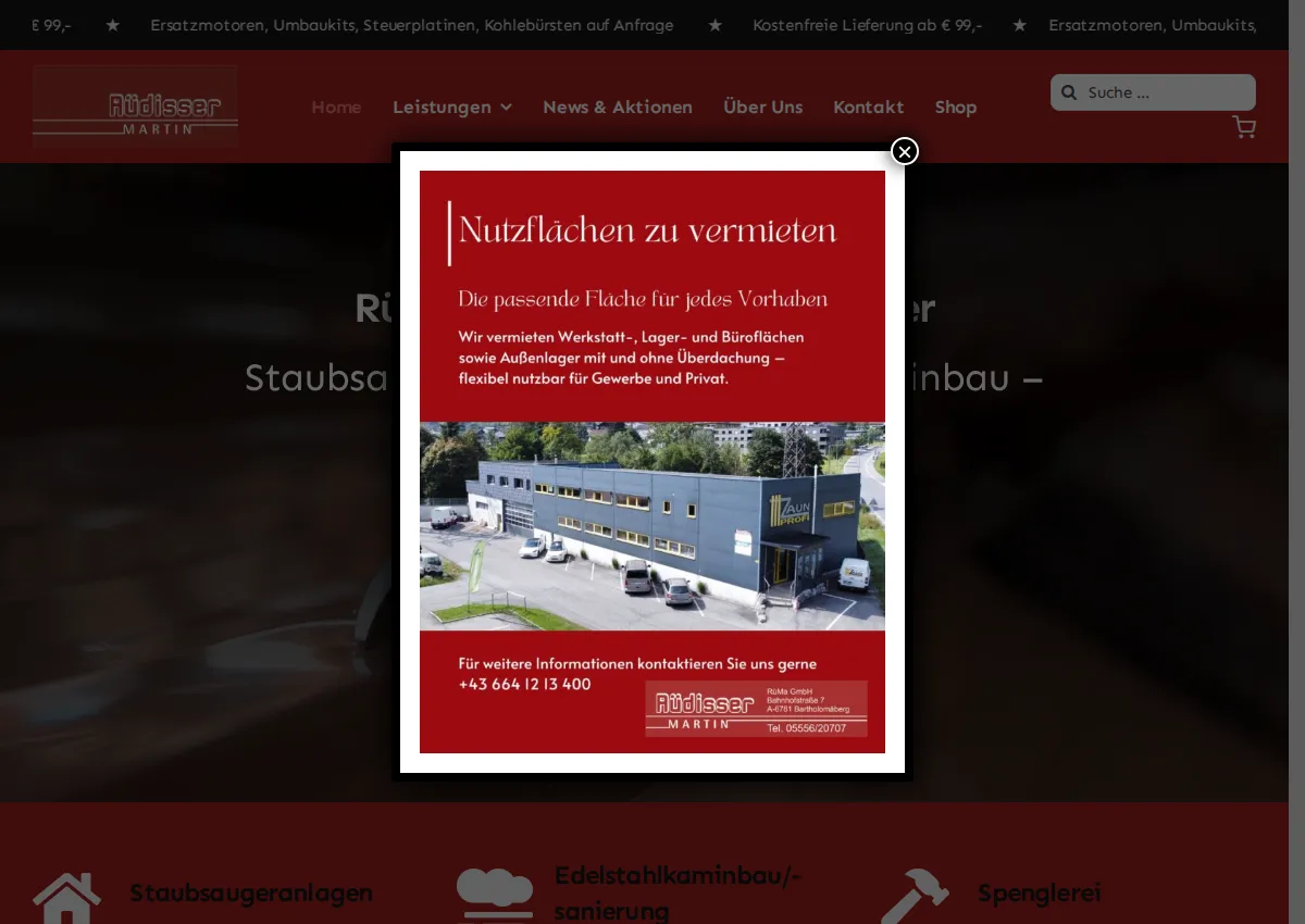 Store homepage