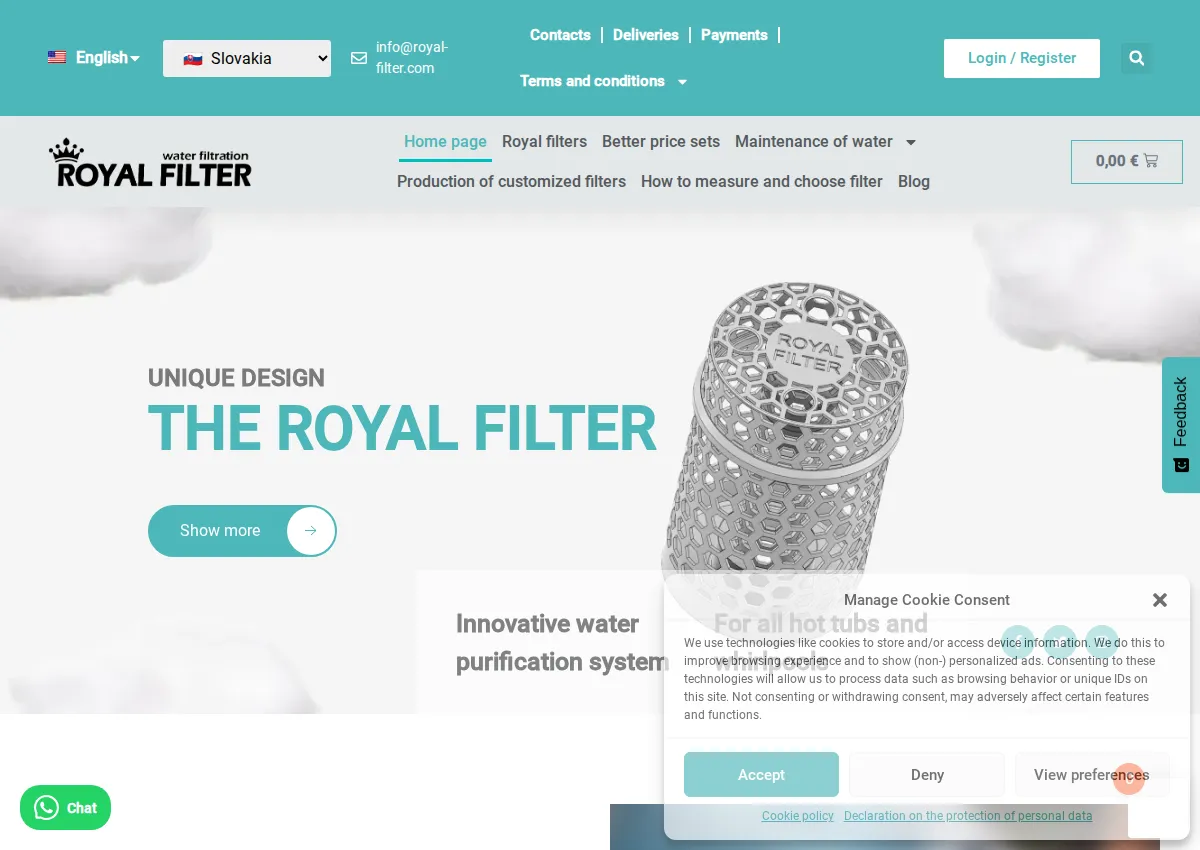 Store homepage