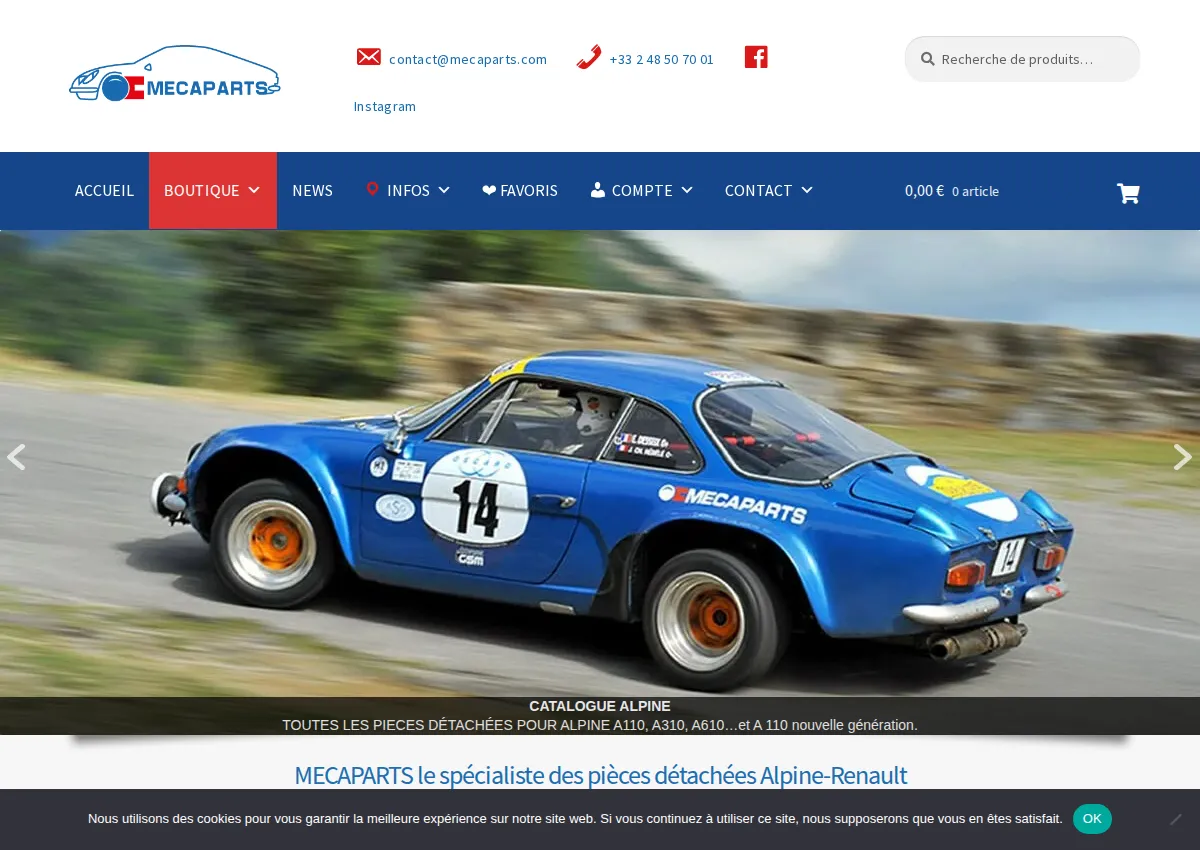 Store homepage