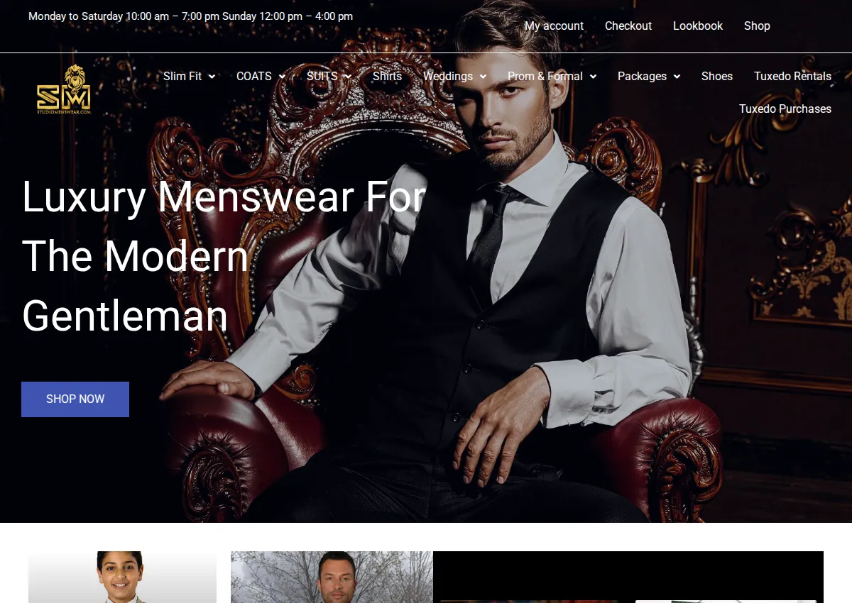 Store homepage
