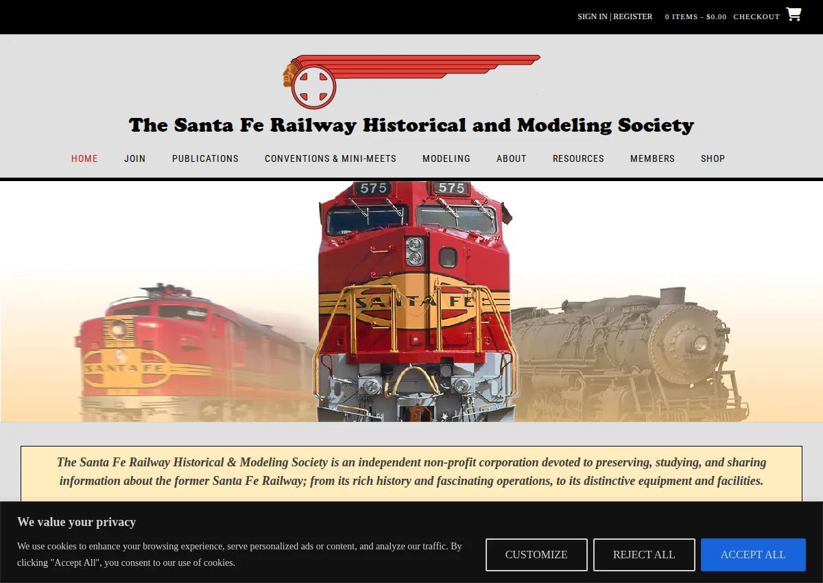 Store homepage