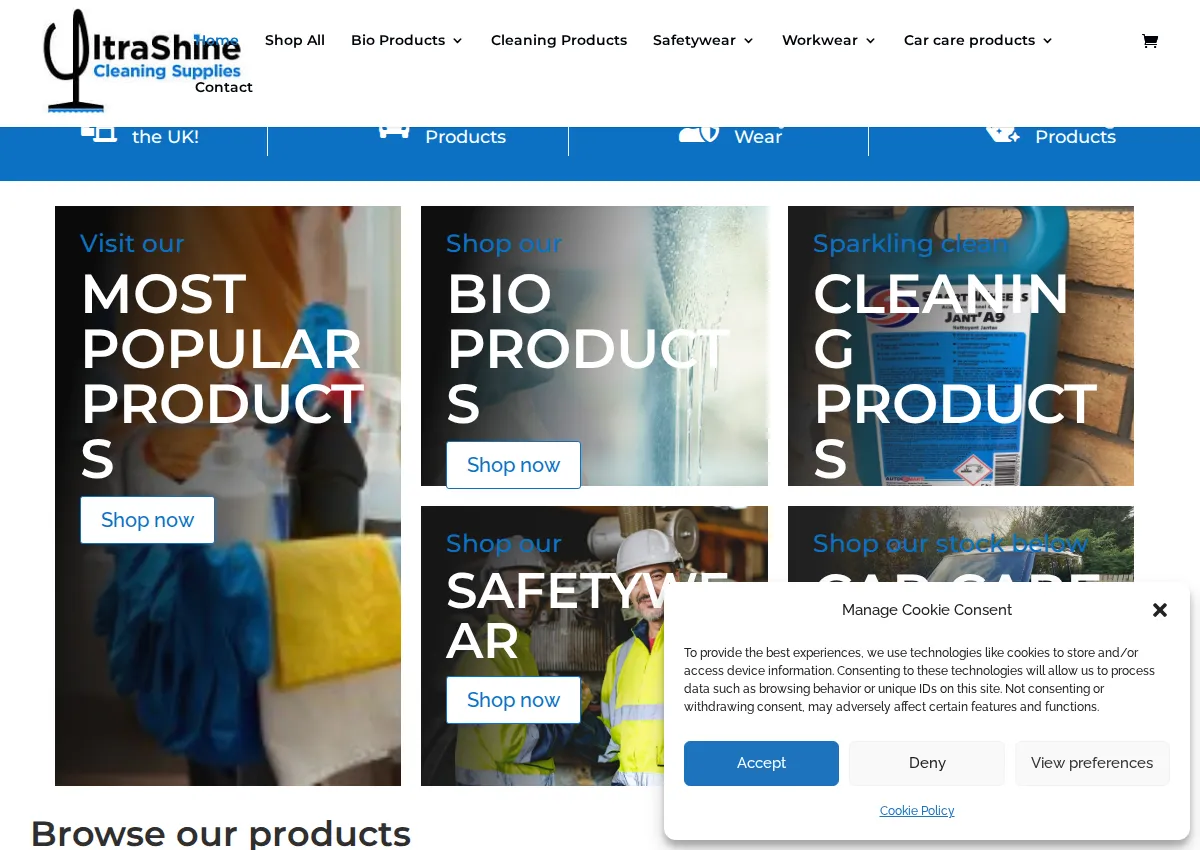 Store homepage
