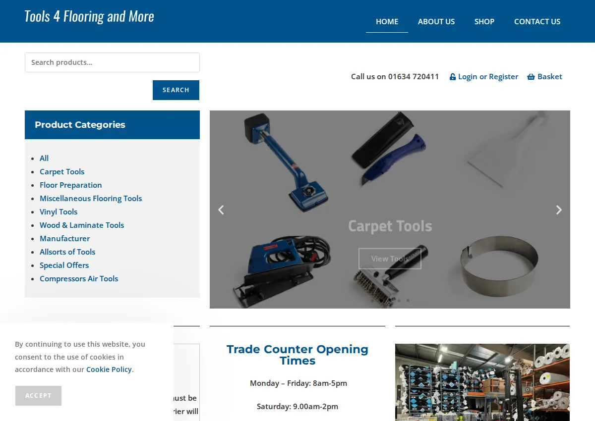 Store homepage