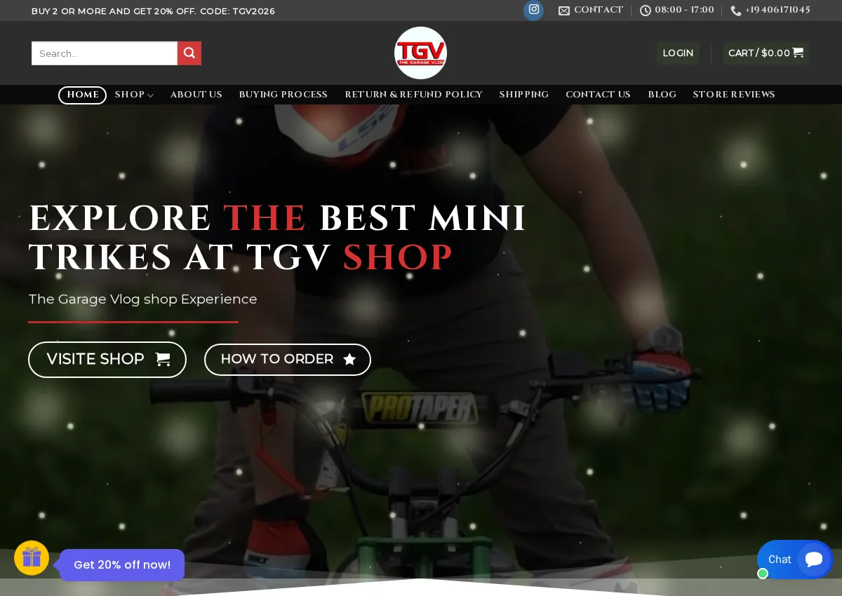 Store homepage