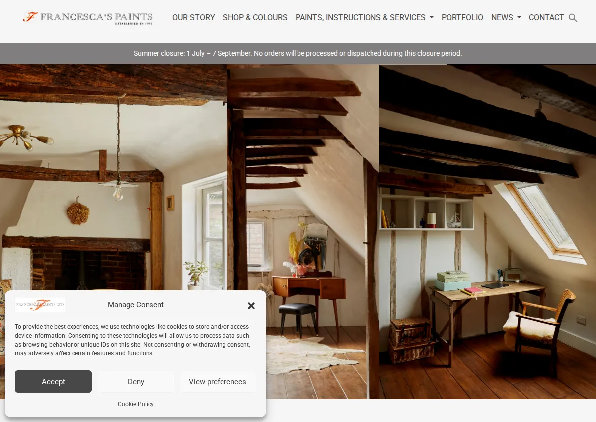 Store homepage