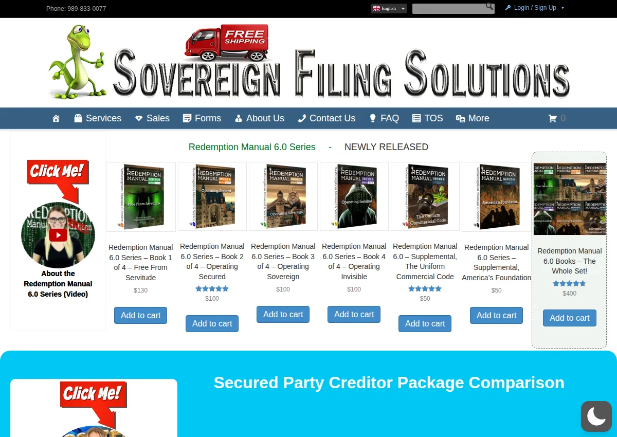 Store homepage