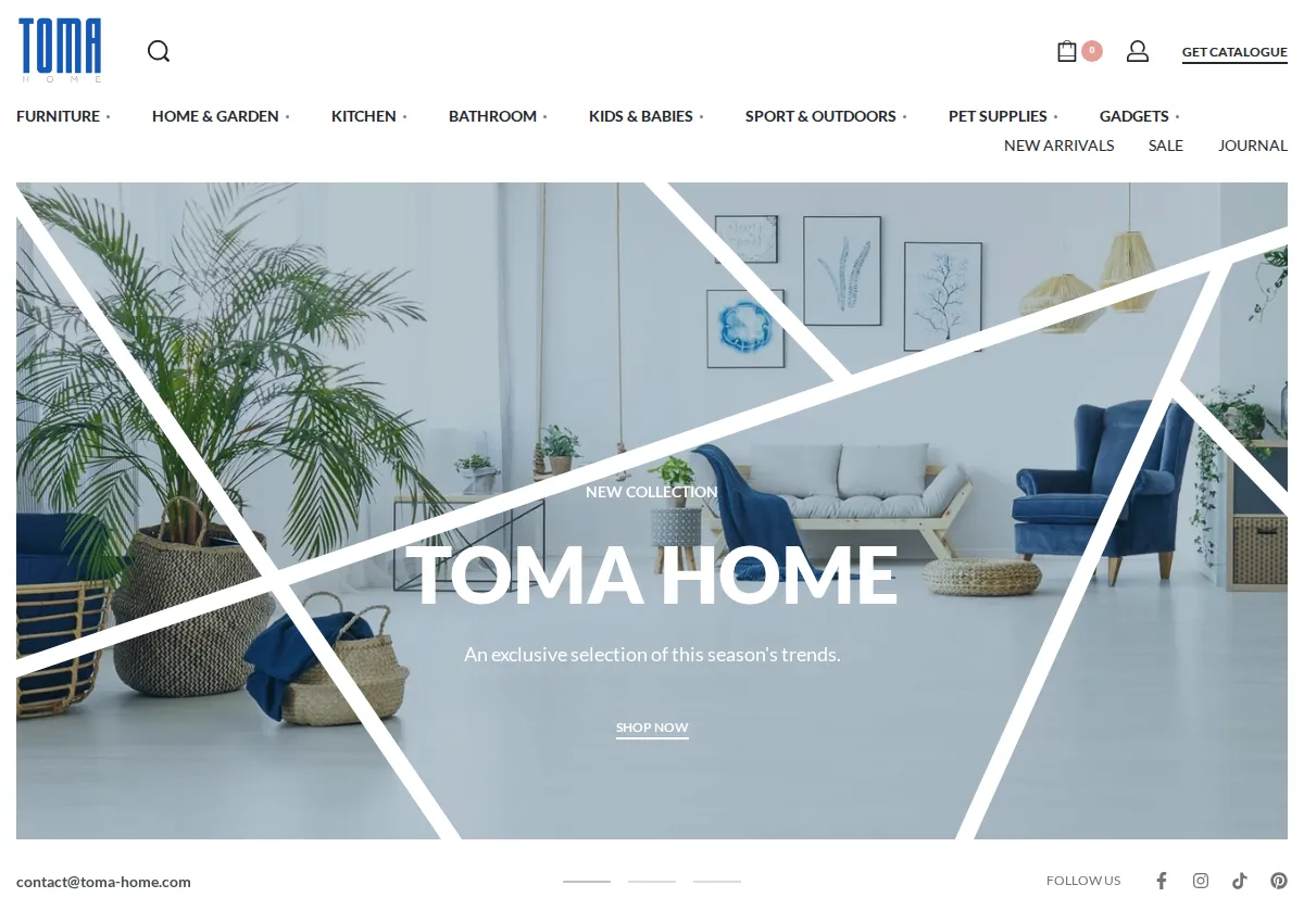 Store homepage
