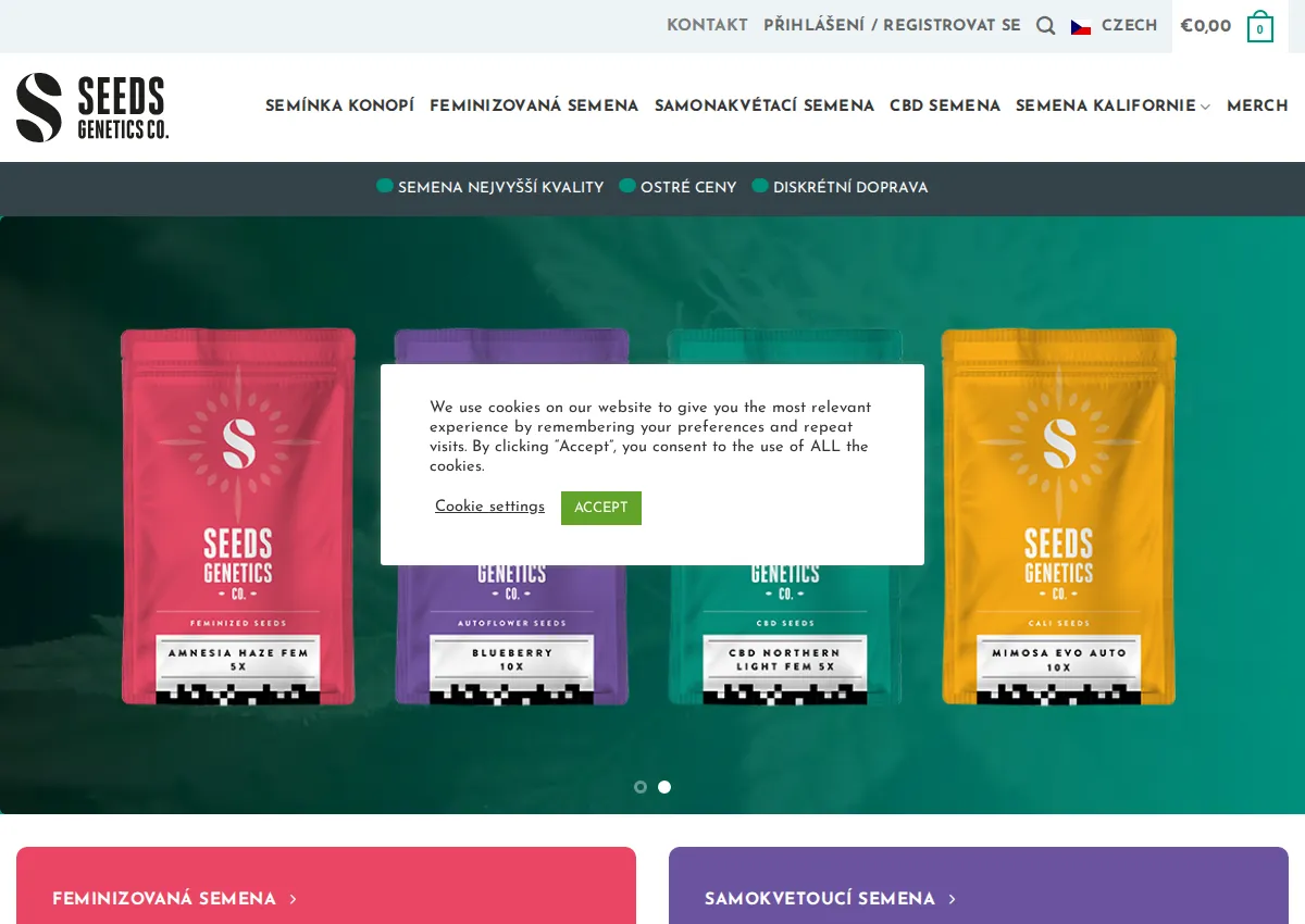 Store homepage