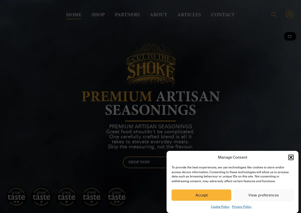 Store homepage