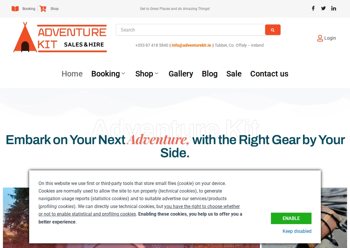 Store homepage