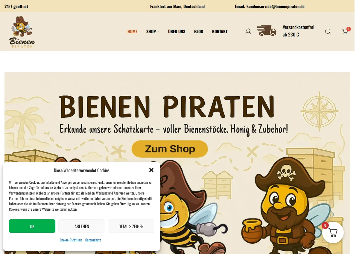 Store homepage