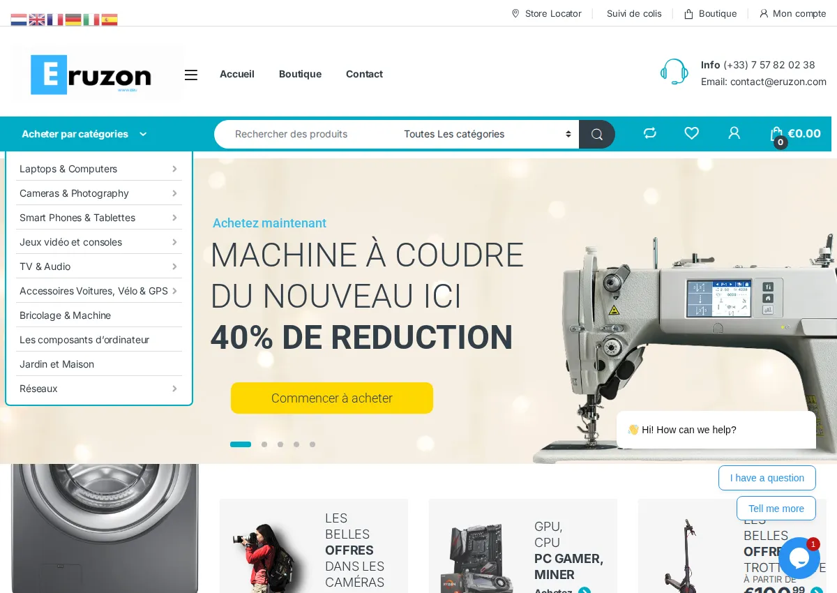Store homepage