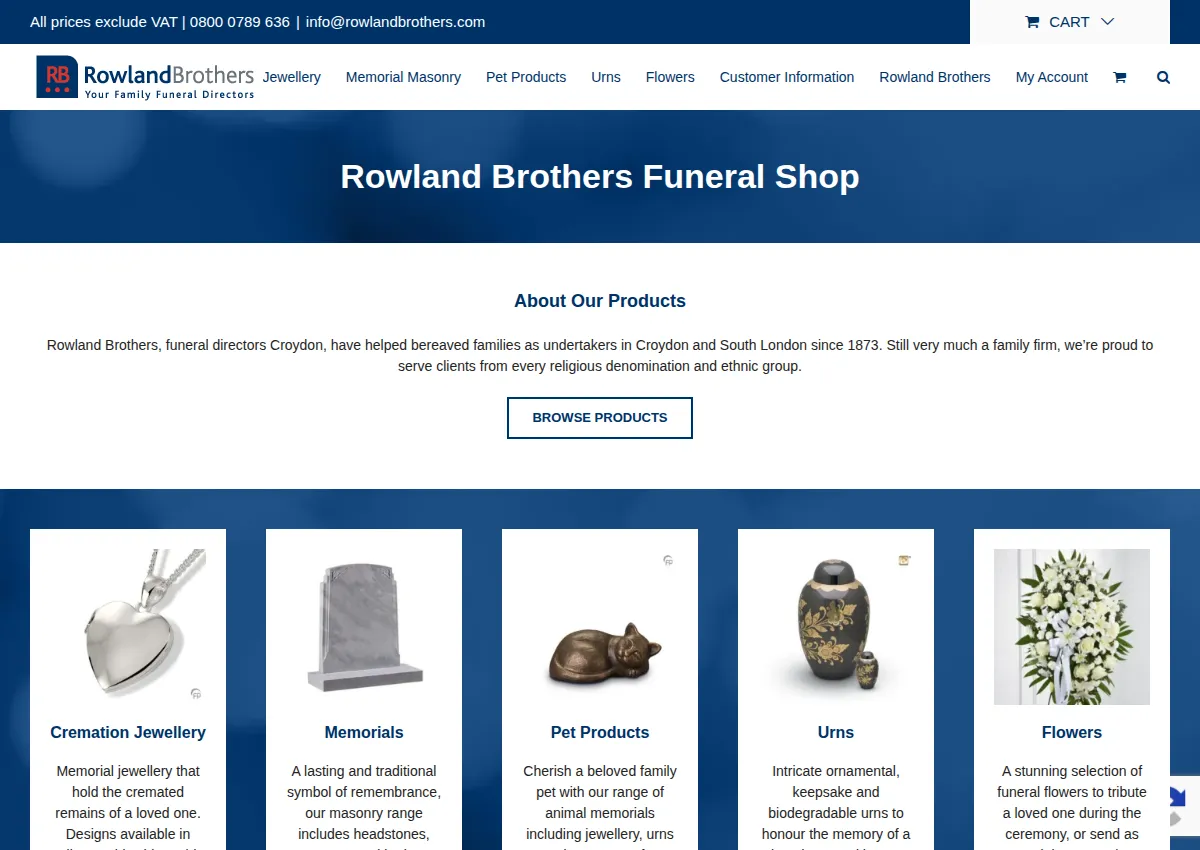 Store homepage