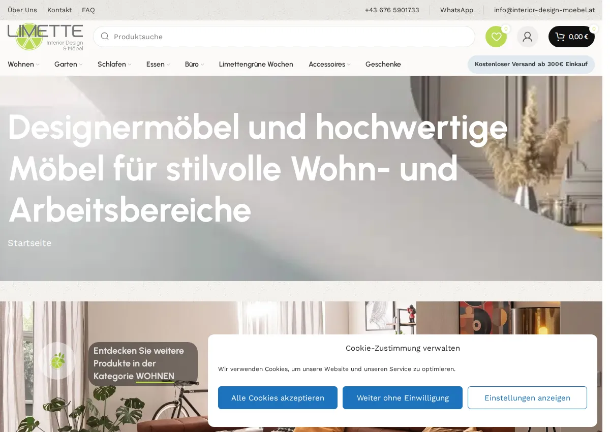 Store homepage