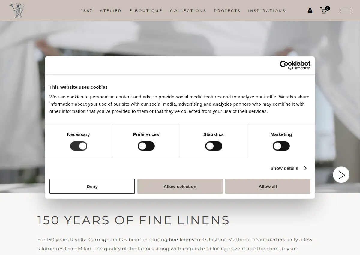 Store homepage