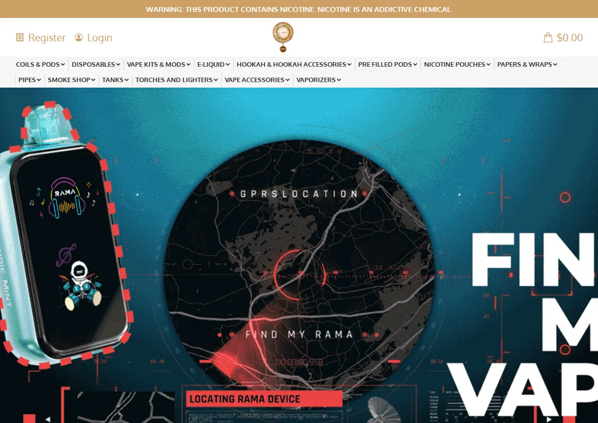 Store homepage
