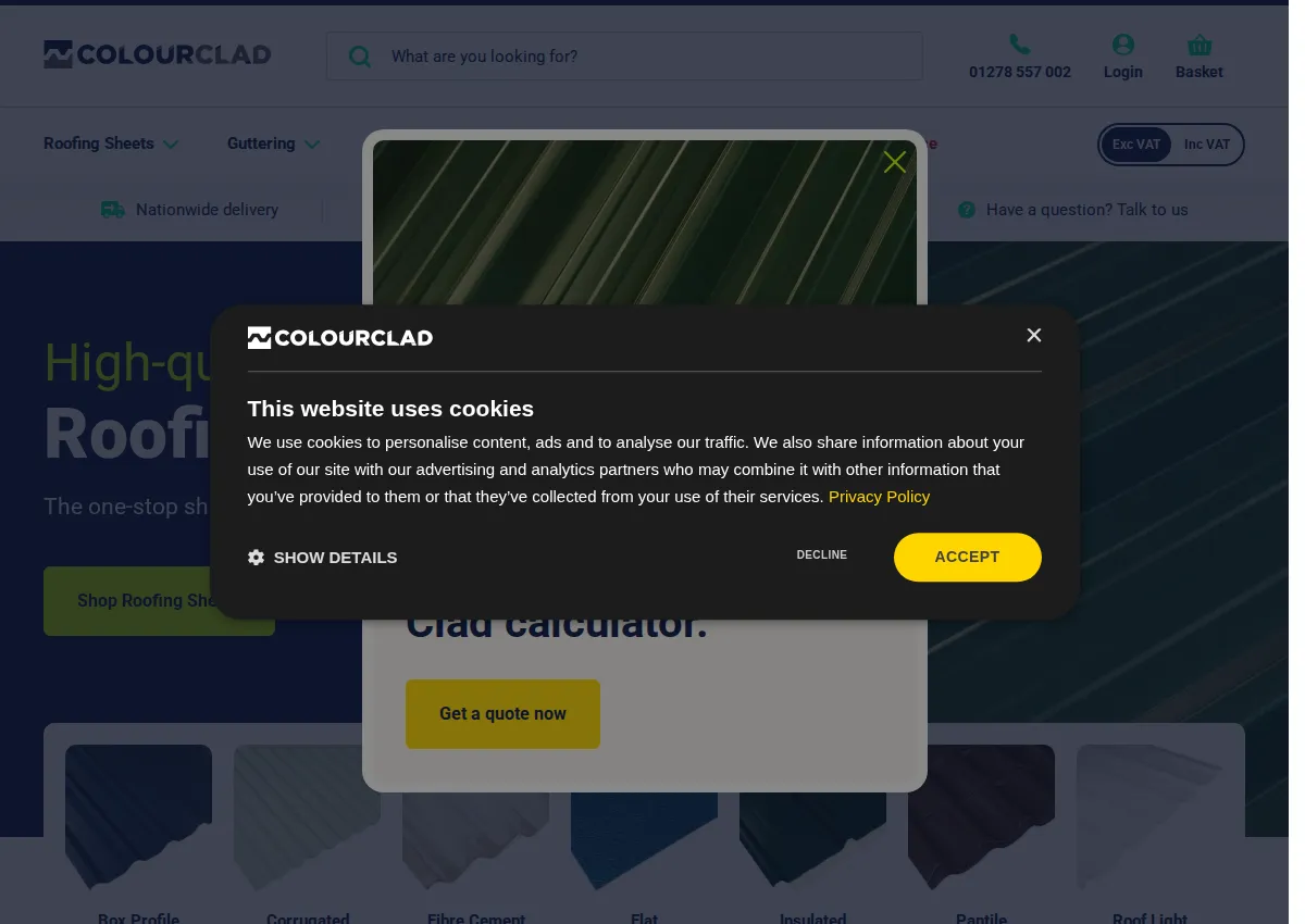Store homepage