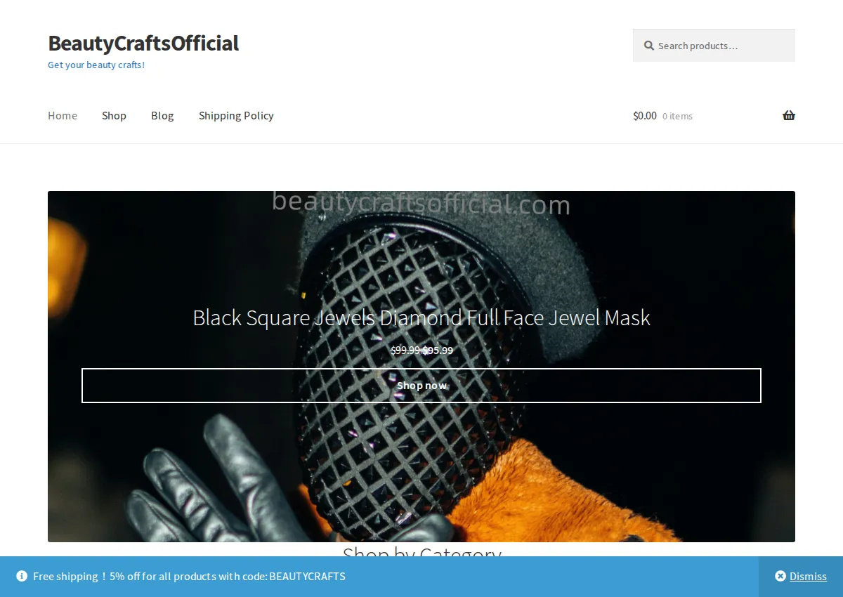 Store homepage