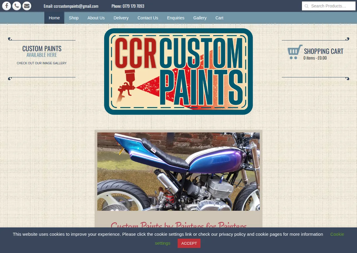 Store homepage