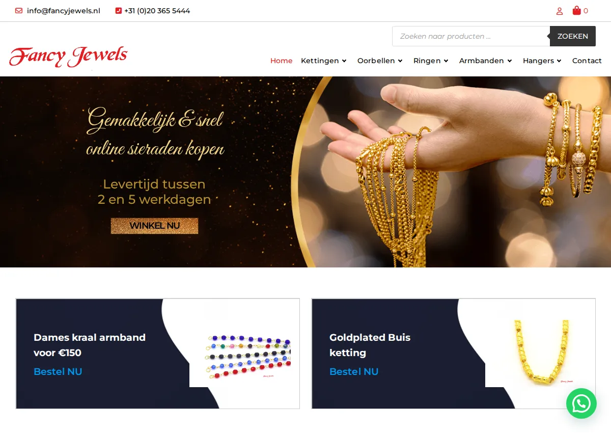 Store homepage