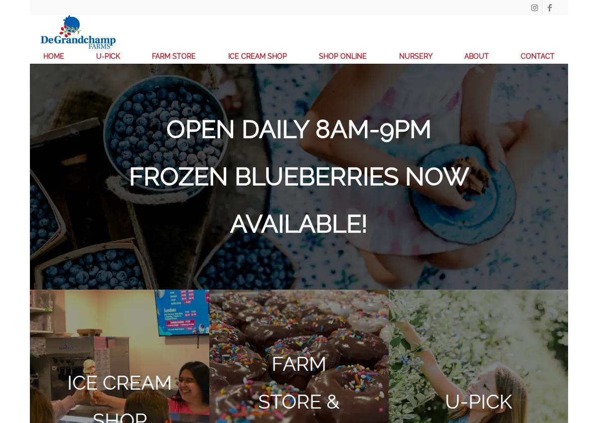Store homepage