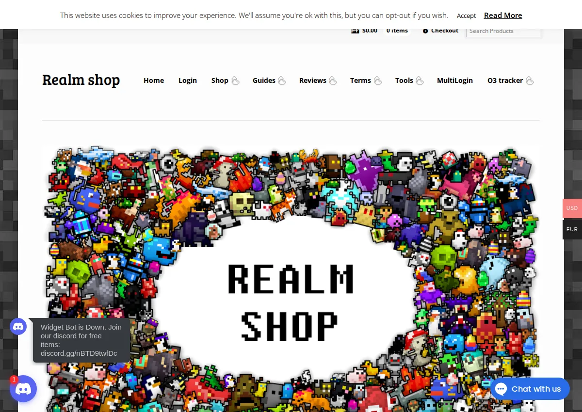 Store homepage