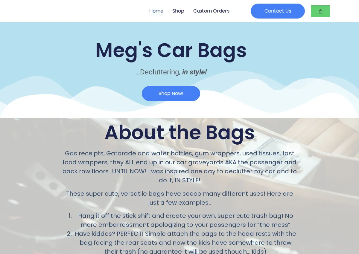 Store homepage