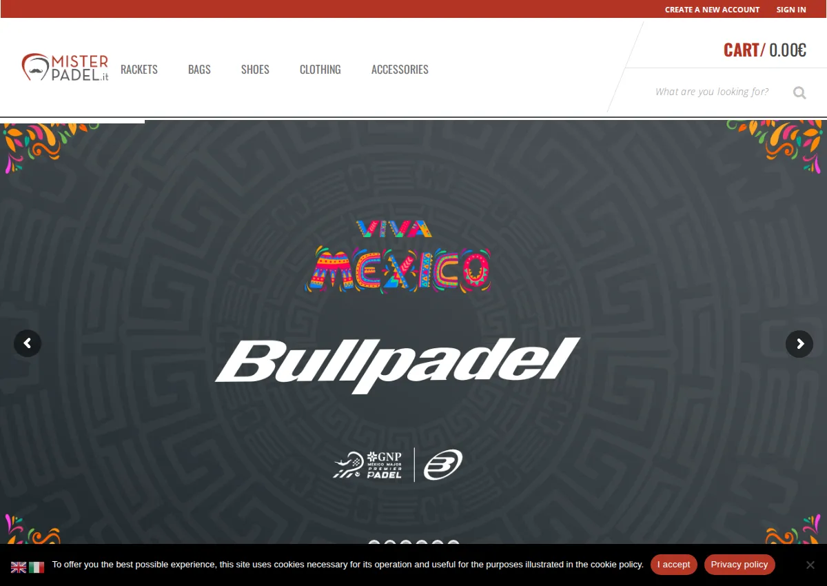 Store homepage