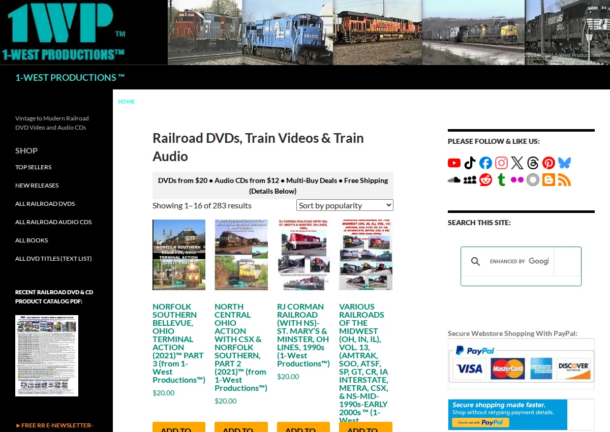 Store homepage