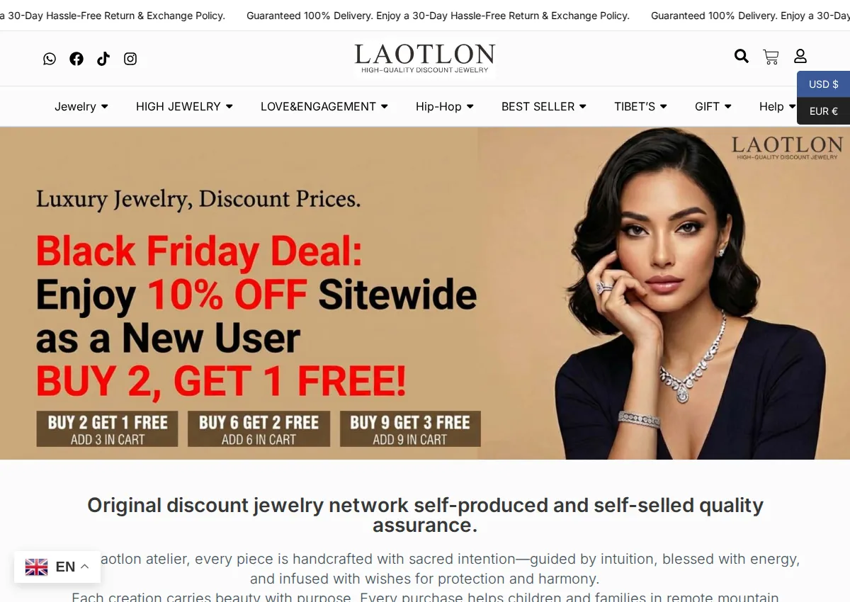 Store homepage