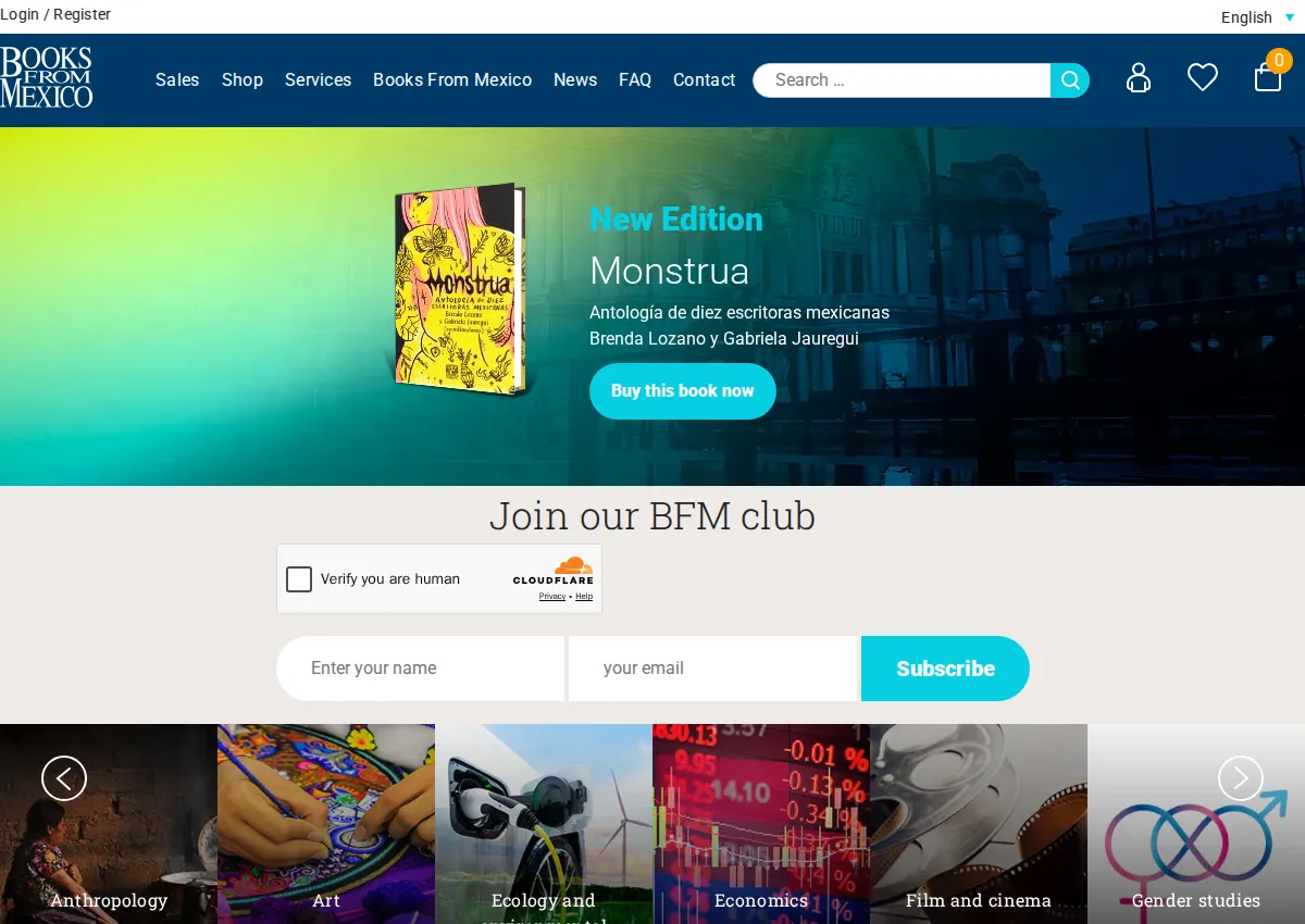Store homepage