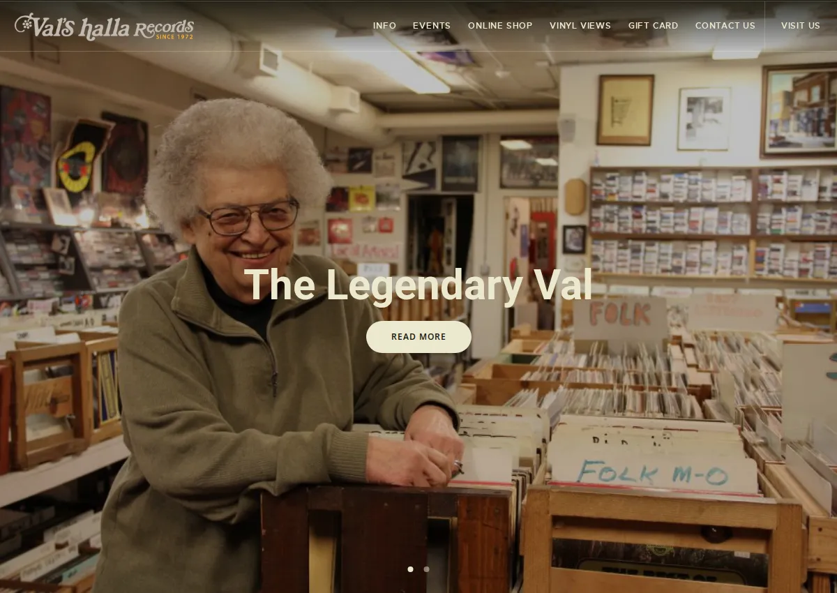 Store homepage