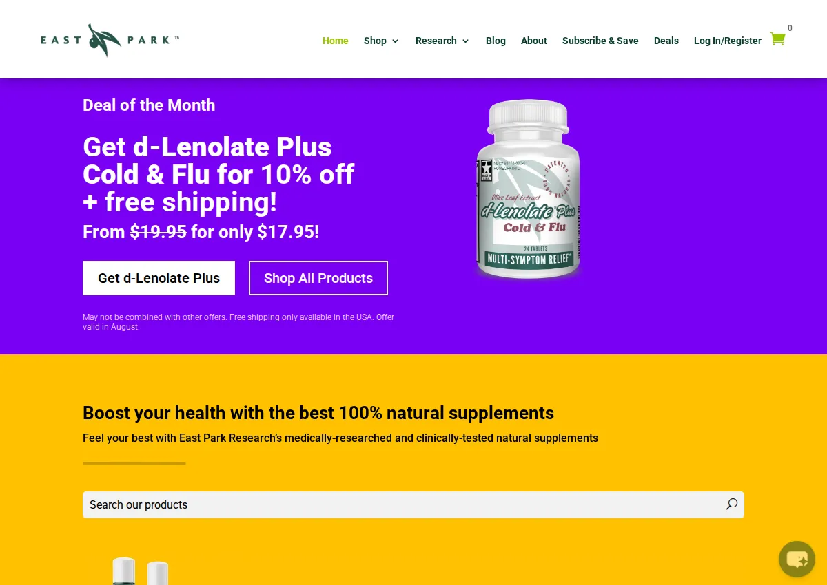 Store homepage