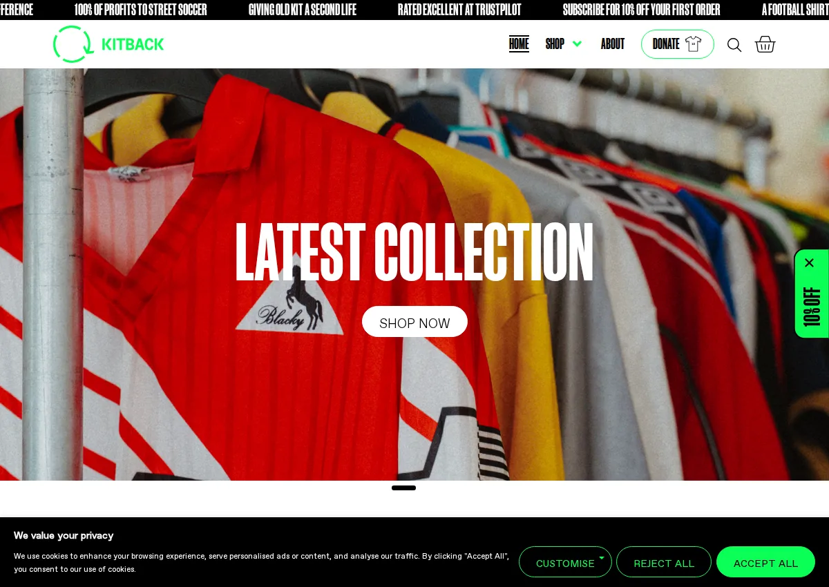 Store homepage