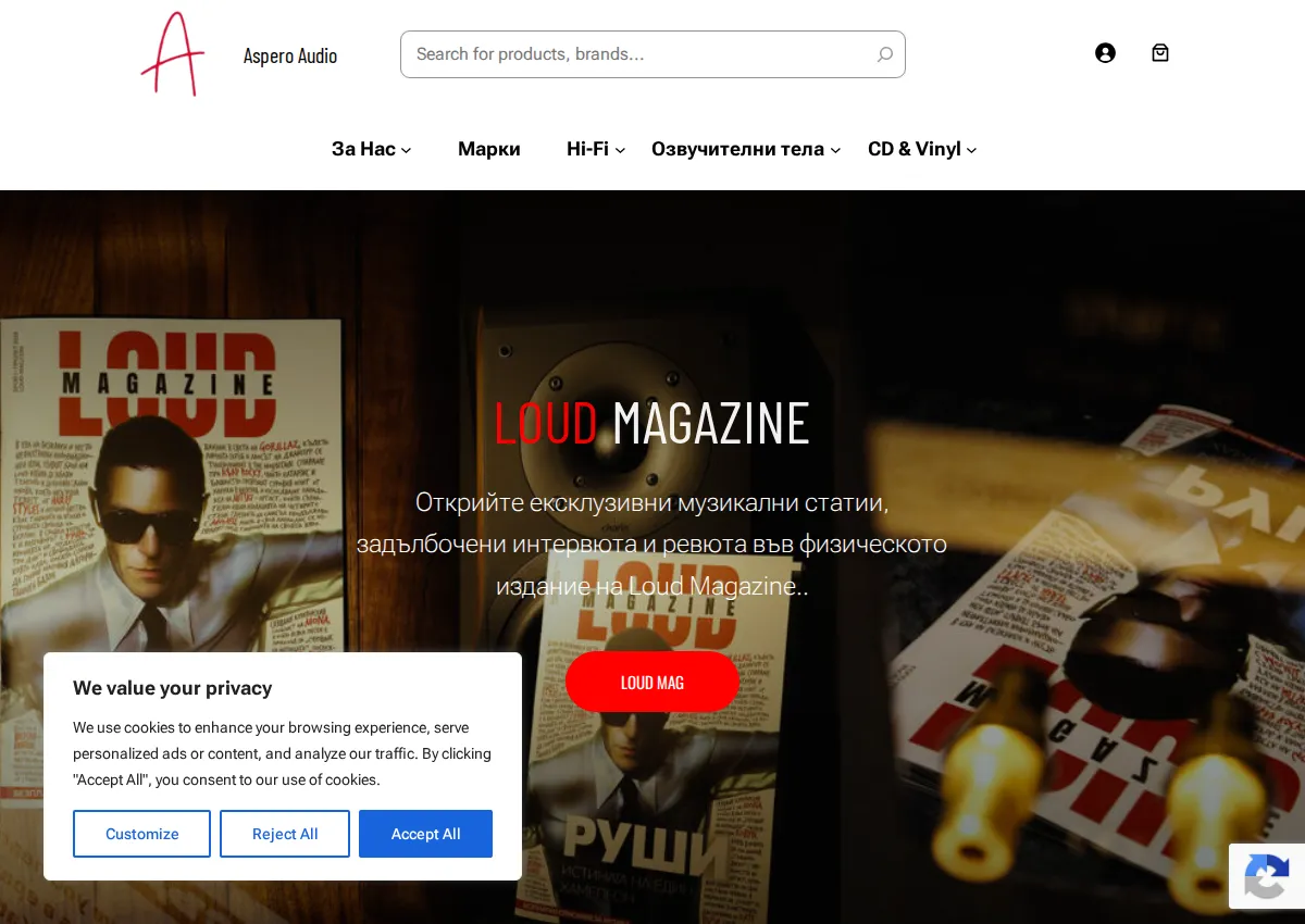 Store homepage