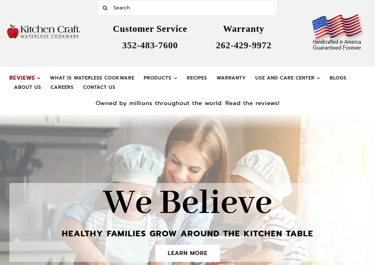 Store homepage