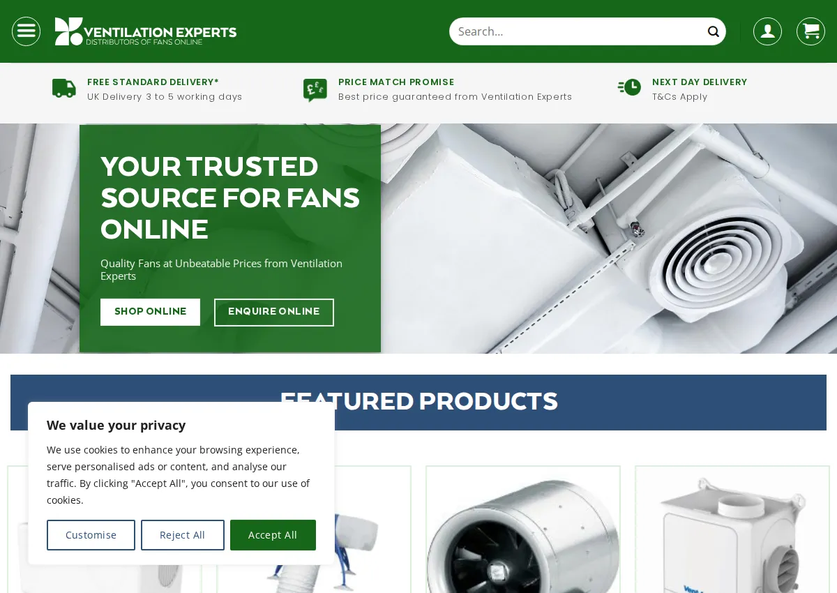 Store homepage