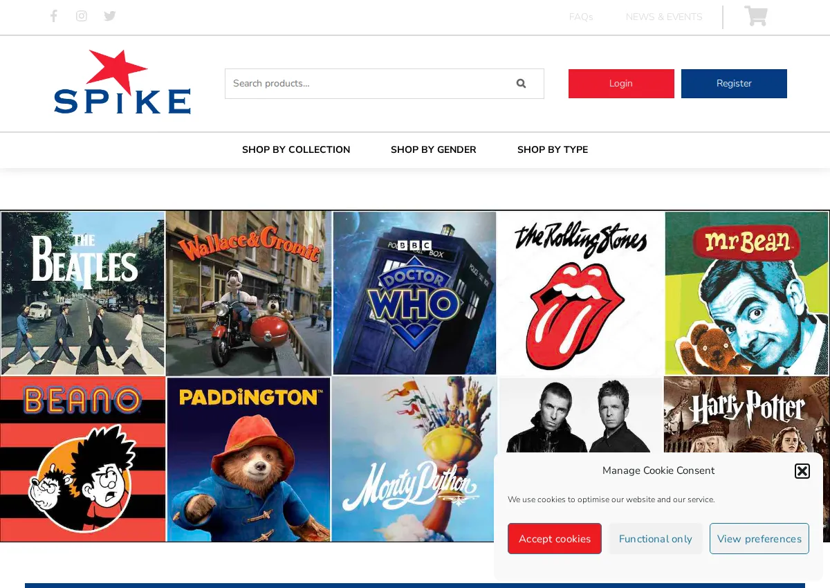 Store homepage