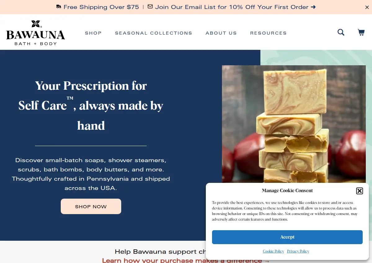Store homepage