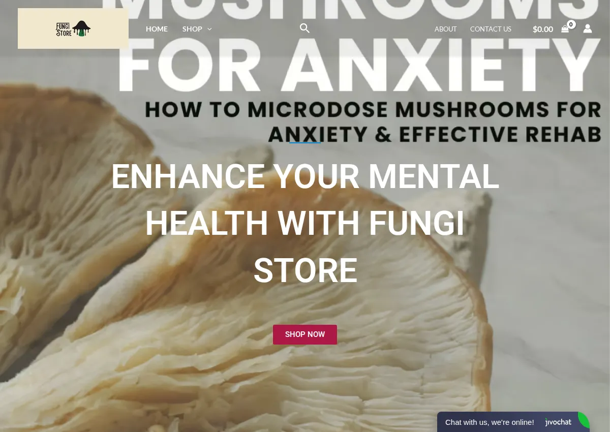 Store homepage