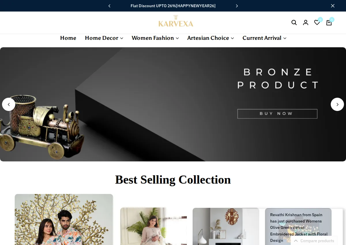 Store homepage