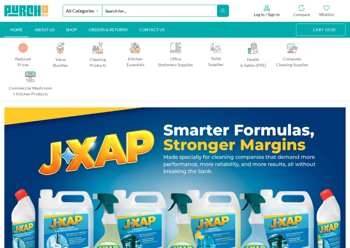 Store homepage